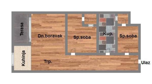 Glavna slika -Bulevar patrijarha Pavla (Somborski bulevar), 67m2, dvoiposoban stan, novogradnja, 201.440 €