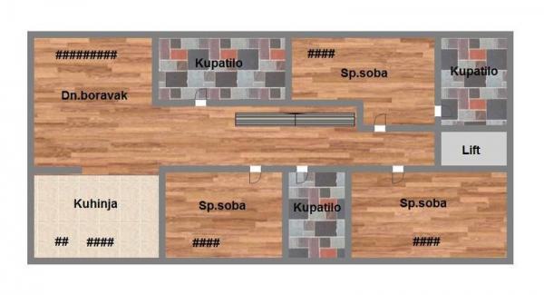 Glavna slika -Grbavica, 169m2, četvorosoban stan, novogradnja, 505.000 €