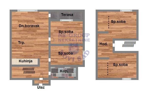 Glavna slika -Adice, 82m2, petosoban stan, novogradnja, 142.890 €
