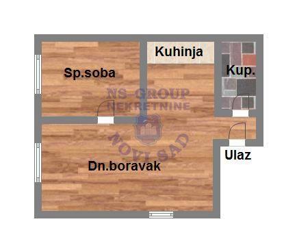 Glavna slika -Veternik, 34m2, jednoiposoban stan, novogradnja, 51.500 €
