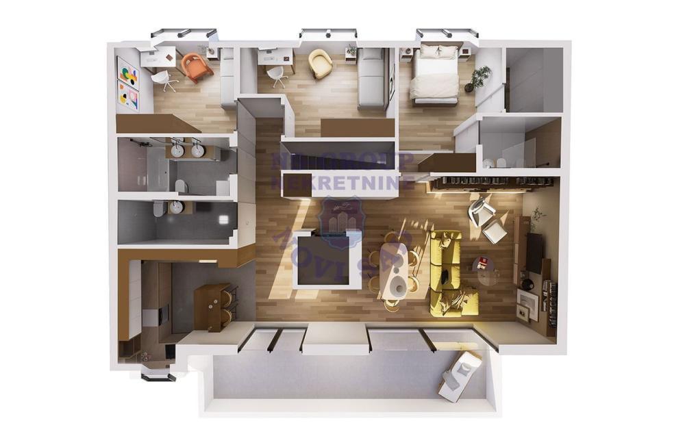 Glavna slika -Grbavica, 146m2, četvorosoban stan, novogradnja, 446.480 €