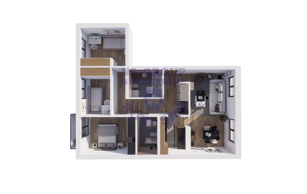 Glavna slika -Grbavica, 77m2, troiposoban stan, novogradnja, 269.640 €