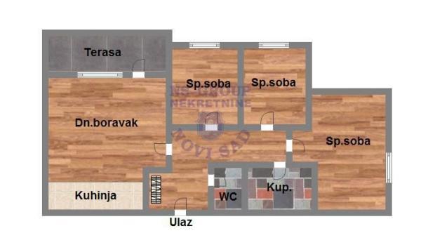 Glavna slika -Bulevar patrijarha Pavla (Somborski bulevar), 72m2, četvorosoban stan, novogradnja, 188.510 €