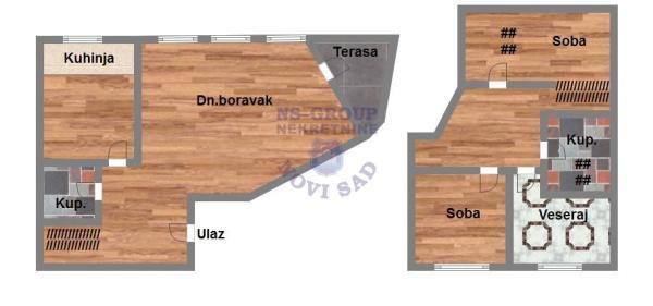 Glavna slika -Veternik, 131m2, četvorosoban stan, novogradnja, 309.000 €