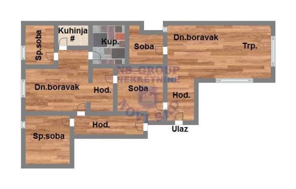 Glavna slika -Novi Sad centar, 132m2, petosoban stan, novogradnja, 515.000 €