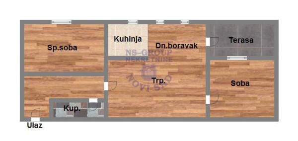 Glavna slika -Tatarsko brdo, 56m2, dvoiposoban stan, novogradnja, 185.400 €