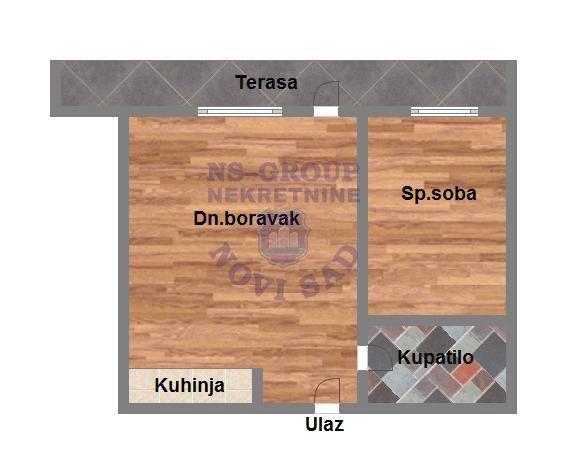 Glavna slika -Novi Sad, 43m2, dvosoban stan, novogradnja, 100.940 €