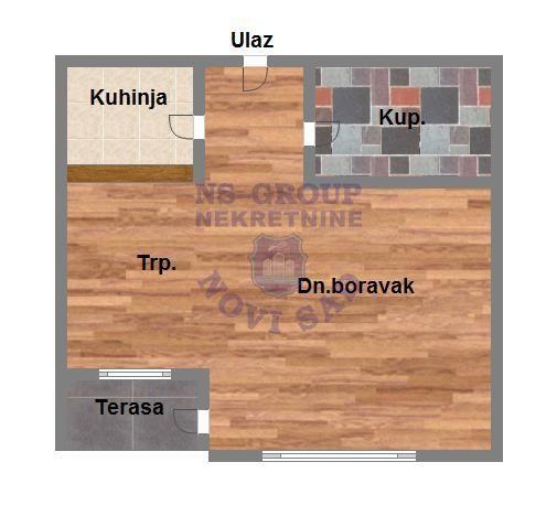 Glavna slika -Petrovaradin, 32m2, jednosoban stan, novogradnja, 78.340 €