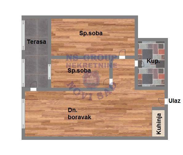Glavna slika -Telep, 58m2, trosoban stan, novogradnja, 146.840 €