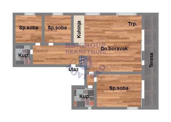 Glavna slika -Veternik, 93m2, četvorosoban stan, novogradnja, 201.160 €