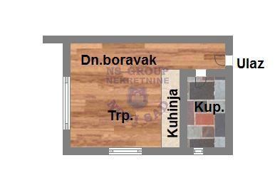 Glavna slika -Adice, 24m2, jednosoban stan, novogradnja, 41.420 €