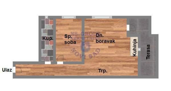 Glavna slika -Adice, 46m2, jednoiposoban stan, novogradnja, 80.550 €