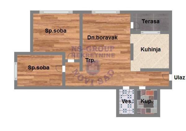 Glavna slika -Novo naselje, 67m2, trosoban stan, novogradnja, 151.820 €