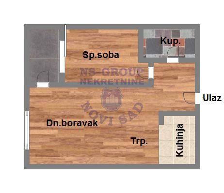 Glavna slika -Novi Sad, 44m2, dvosoban stan, novogradnja, 150.850 €