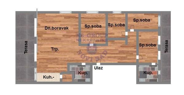 Glavna slika -Novi Sad, 164m2, petosoban stan, novogradnja, 397.400 €