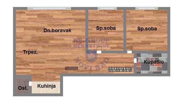 Glavna slika -Petrovaradin, 92m2, trosoban stan, novogradnja, 179.300 €