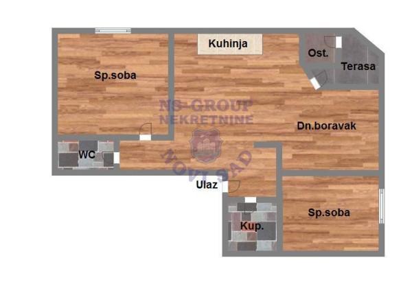 Glavna slika -Telep, 67m2, dvoiposoban stan, novogradnja, 158.560 €