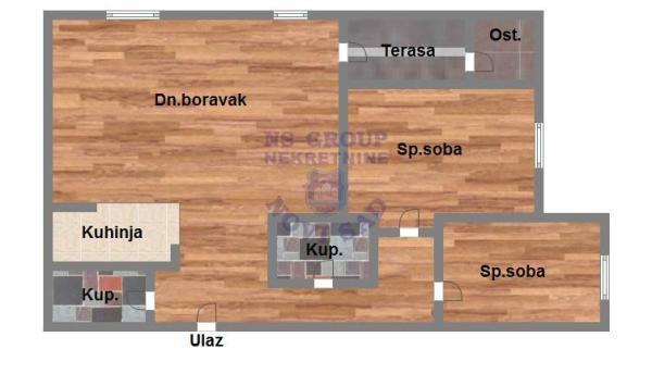 Glavna slika -Telep, 67m2, trosoban stan, novogradnja, 158.680 €