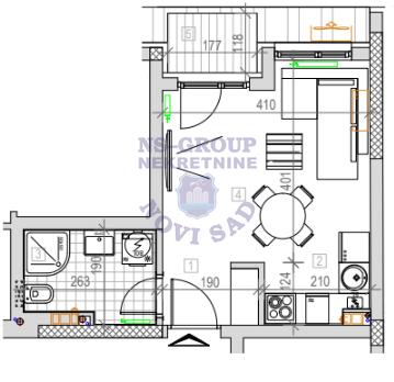 Glavna slika -Podbara, 27m2, stan, novogradnja, 81.900 €
