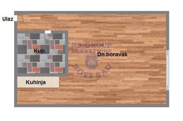 Glavna slika -Bulevar patrijarha Pavla (Somborski bulevar), 26m2, jednosoban stan, novogradnja, 53.560 €