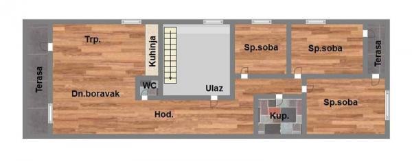 Glavna slika -Adice, 82m2, troiposoban stan, novogradnja, 118.780 €