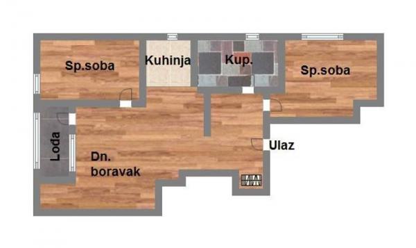 Glavna slika -Novo naselje, 50m2, dvoiposoban stan, novogradnja, 103.000 €