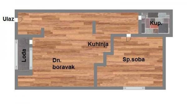 Glavna slika -Novo naselje, 37m2, jednoiposoban stan, novogradnja, 72.410 €