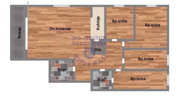 Glavna slika -Sremska Kamenica, 110m2, petosoban stan, novogradnja, 323.740 €