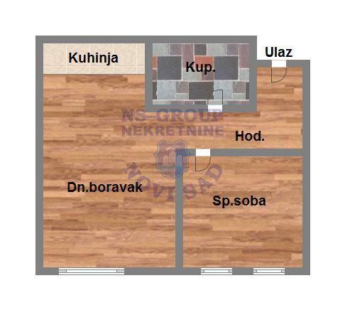 Glavna slika -Bulevar patrijarha Pavla (Somborski bulevar), 38m2, dvosoban stan, novogradnja, 104.440 €