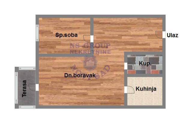 Glavna slika -Detelinara, 44m2, dvosoban stan, novogradnja, 92.700 €