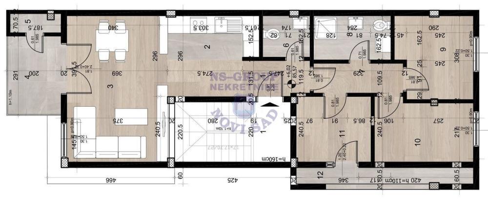 Glavna slika -Telep, 75m2, troiposoban stan, novogradnja, 183.640 €