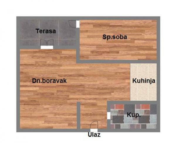 Glavna slika -Telep, 39m2, jednoiposoban stan, novogradnja, 72.840 €