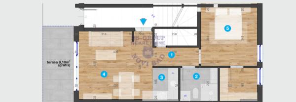 Glavna slika -Telep, 42m2, dvosoban stan, novogradnja, 119.300 €