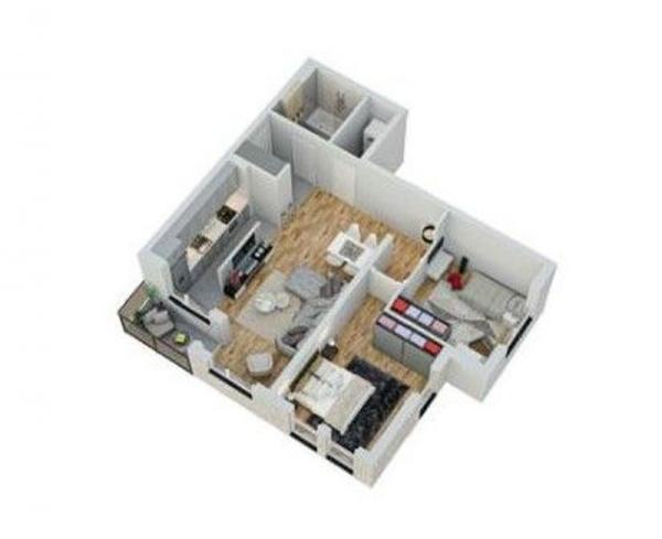 Glavna slika -Novo naselje, 65m2, trosoban stan, novogradnja, 147.200 €