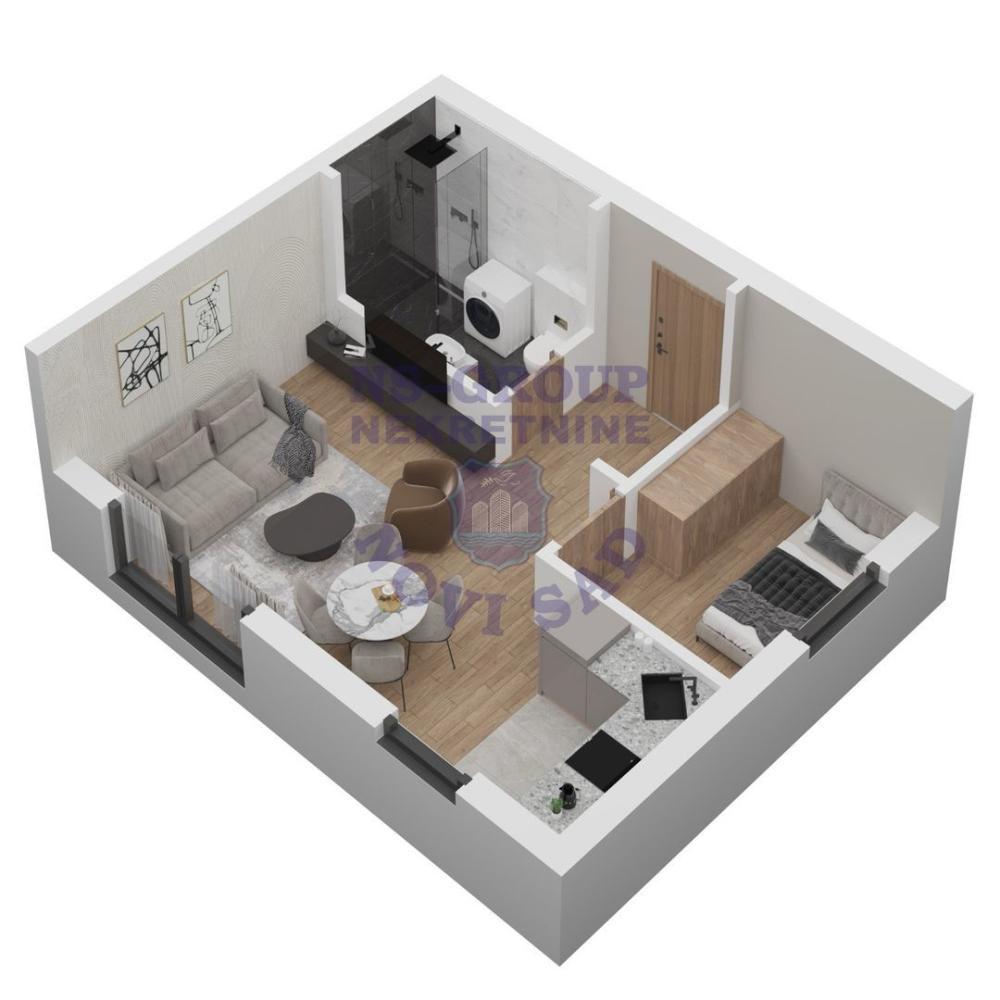 Glavna slika -Sajlovo, 32m2, jednoiposoban stan, novogradnja, 58.050 €