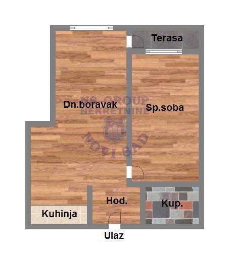 Glavna slika -Bulevar patrijarha Pavla (Somborski bulevar), 39m2, dvosoban stan, novogradnja, 107.620 €