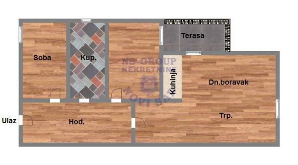 Glavna slika -Adice, 66m2, dvosoban stan, novogradnja, 143.780 €