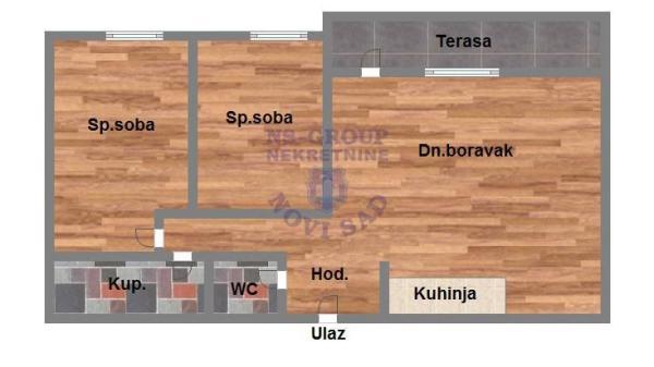 Glavna slika -Sremska Kamenica, 69m2, trosoban stan, novogradnja, 177.090 €