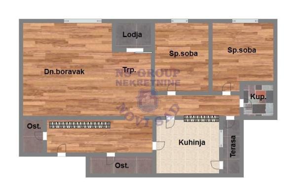 Glavna slika -Liman 4, 80m2, trosoban stan, novogradnja, 181.280 €