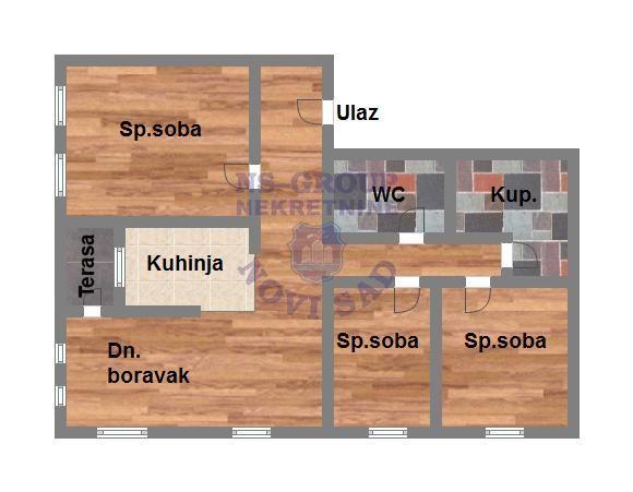 Glavna slika -Novi Sad centar, 92m2, dvosoban stan, novogradnja, 292.770 €