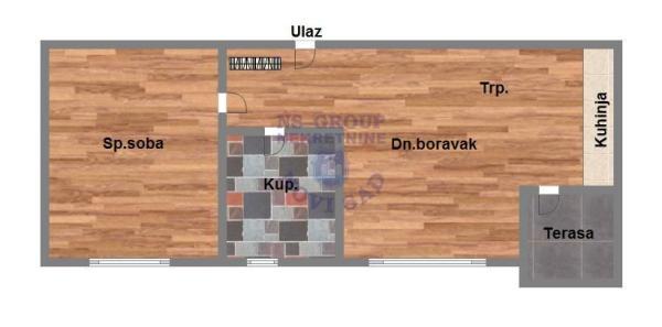 Glavna slika -Telep, 40m2, dvosoban stan, novogradnja, 112.480 €