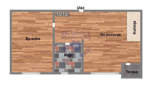 Glavna slika -Telep, 40m2, dvosoban stan, novogradnja, 113.240 €