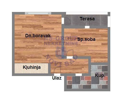 Glavna slika -Veternička rampa, 45m2, dvosoban stan, novogradnja, 94.810 €
