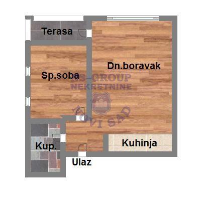 Glavna slika -Veternička rampa, 45m2, dvosoban stan, novogradnja
