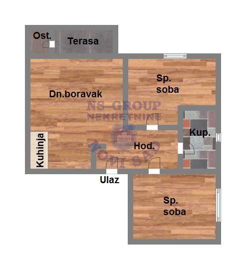 Glavna slika -Veternik, 46m2, dvoiposoban stan, novogradnja, 104.690 €