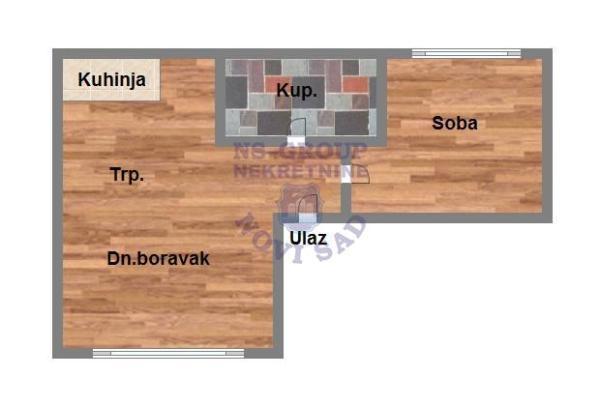 Glavna slika -Veternik, 41m2, jednoiposoban stan, novogradnja, 67.600 €