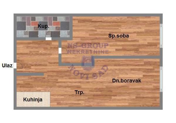 Glavna slika -Telep, 40m2, dvosoban stan, novogradnja, 91.670 €