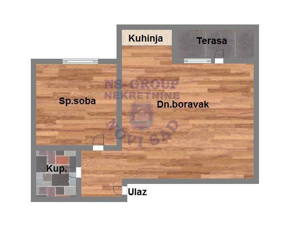Glavna slika -Veternička rampa, 41m2, dvosoban stan, novogradnja, 92.200 €
