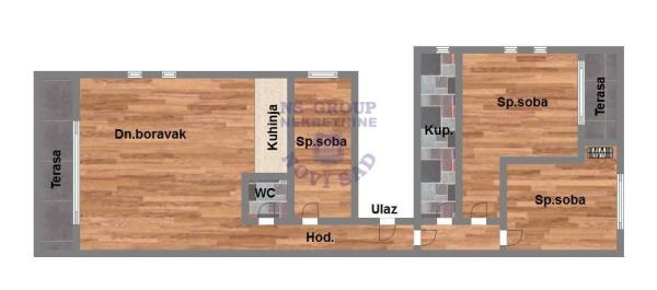 Glavna slika -Bulevar patrijarha Pavla (Somborski bulevar), 102m2, četvorosoban stan, novogradnja, 288.340 €