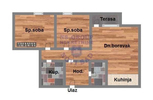 Glavna slika -Novi Sad, 73m2, trosoban stan, novogradnja, 186.920 €